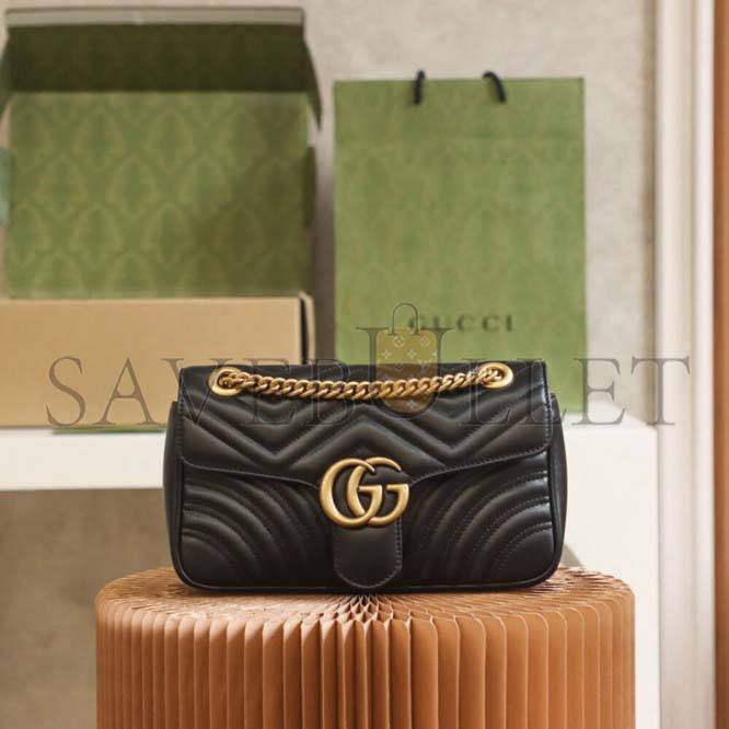 GUCCI MARMONT SMALL MATELASSE SHOULDER BAG 443497 (26*14*7cm) GUCCI MARMONT SMALL MATELASSE SHOULDER BAG 443497 (26*14*7cm)